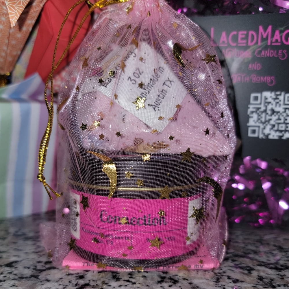 Connection (strawberry scented) LacedMagic Natural "Intention" Candles 3oz